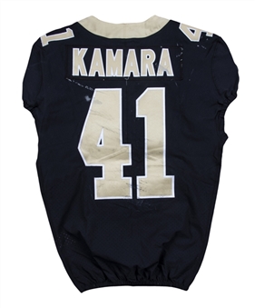 2019 Alvin Kamara Game Used New Orlean Saints Home Jersey Photo Matched To 12/8/2019 (Resolution Photomatching)